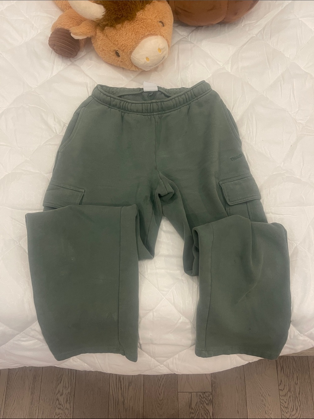 Olive Green Cargo Sweatpants - Comfortable Everyday Bottoms